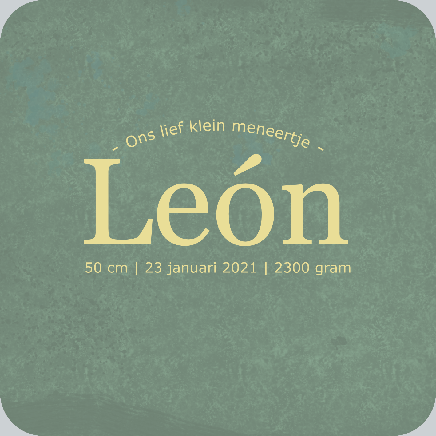 Leon Geboortekaartje